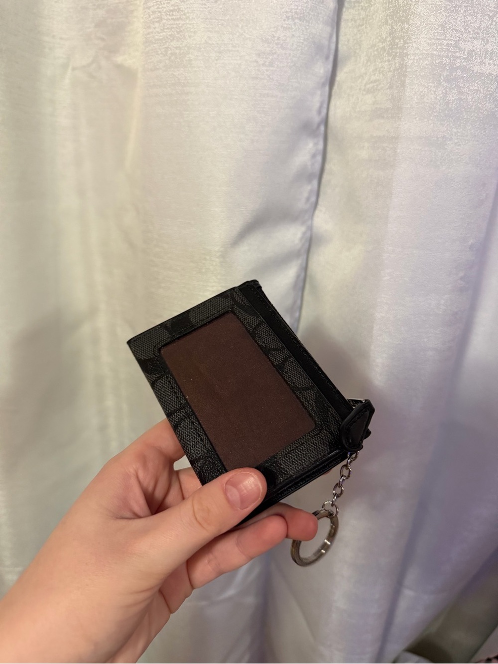 Coach Black Signature Zip Card Case - Picture 2 of 2